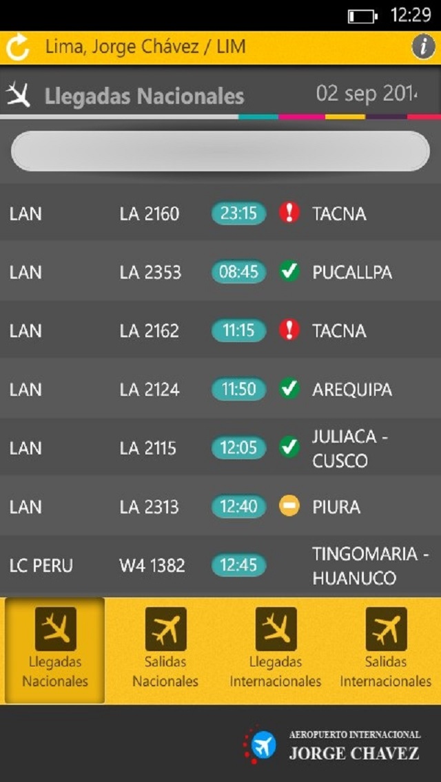 Peru Flights App / Flights - Windows