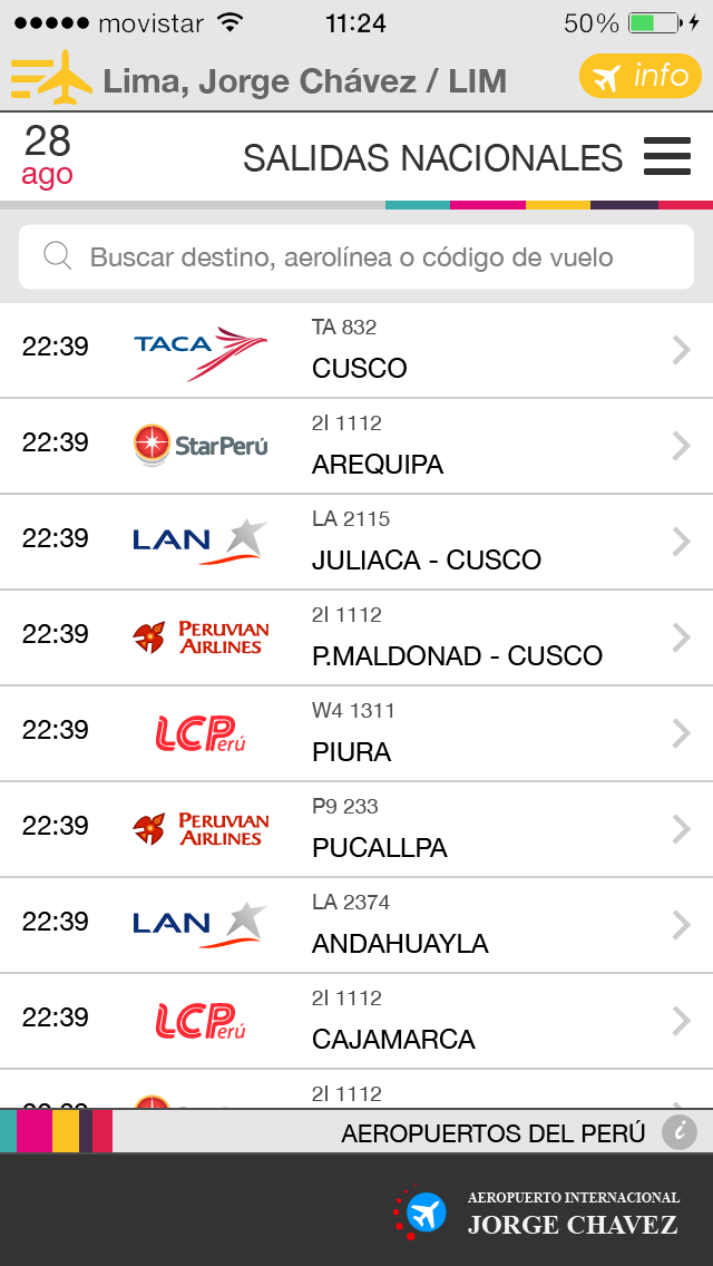 Aeropuertos del Perú App / Vuelos- iPhone